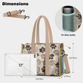 thumbnail image 5 of Teacher Tote Bag,Paw Print Teacher Utility Tote Bag,Large Work Tote Bags for Women with Multiple Pockets,Top Zipper Closure,13.8x10.6x6.7 Inch, 5 of 5