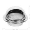 thumbnail image 4 of MasteelfCA Grille d'Échappement Ronde Extracteur Externe Ventilation Murale en Acier Inoxydable, 4 of 7