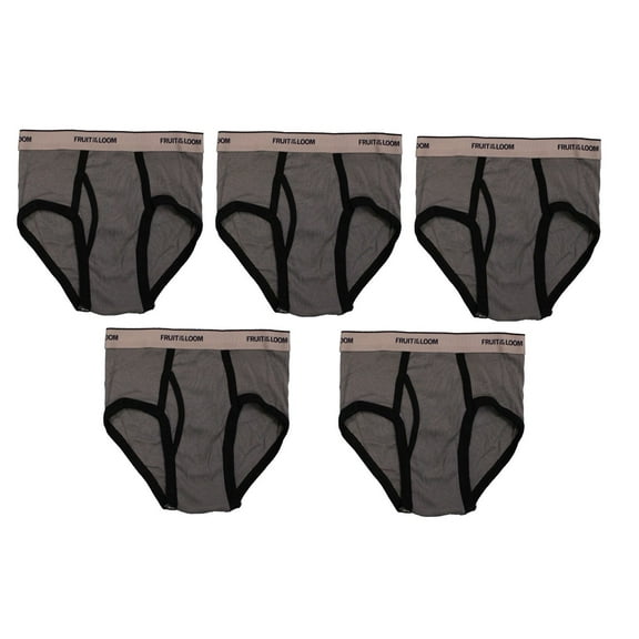 Fruit of the Loom Fashion Boys Solid Gray Brief, Size Small(6-8)