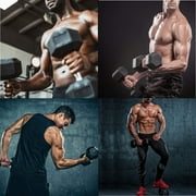 TLGREEN Rubber Coated Cast Iron Hex Dumbbell, 40lb, Set of 2,Strength Training Dumbbell for Workout & Exercise