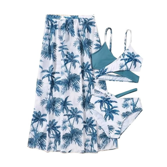 Rullfe Tropical Relaxed fit Pullover Style Swimsuit Sets (Women's)