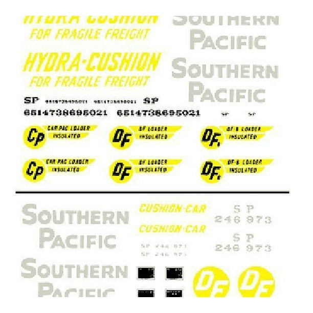 Woodland Scenics Dry Transfer Decals HO Scale Southern Pacific Hydra
