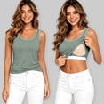 thumbnail image 2 of WAYUTE Tank Tops for Women with Built in Bras Summer Lace Sleeveless Stretch Fit Solid Color Camisole Casual Sporty Fashion,Light Green,2XL, 2 of 4