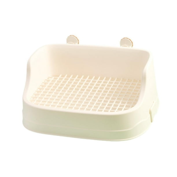 Caja de arena para ropa de cama de mascotas pequeñas, bandeja de jaula de mascotas, rectángulo rectangular, accesorio de jaula interior de