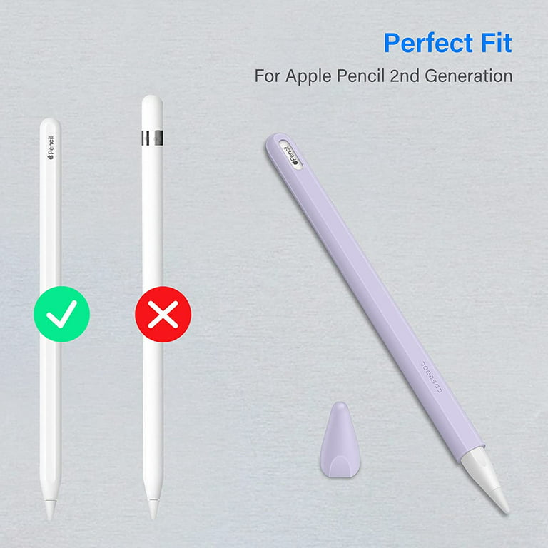 Sleeve Apple Pencil Generation, Soft Protective iPad Pencil Grip Holder Light Pen Skin Case Cover with 2 Nib Covers Accessories, Lilac Purple - Walmart.com