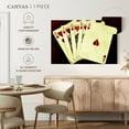 thumbnail image 5 of Elephant Stock Royal Flush Wall Art - Horizontal Canvas Wall Art - Living Room Wall Decor - Hobbies And Lifestyle Canvas - Black And Red Decor - 51" x 34", 5 of 8