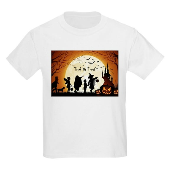 CafePress - Halloween Trick Or Treat Kids T Shirt - Light Classic Kids Graphic, Short Sleeve T-Shirt, Sizes XS-XL