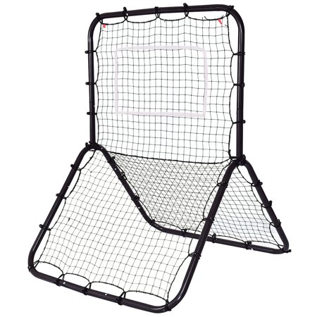 - Gymax Baseball Softball Rebounder Throw Pitch Back Net Training