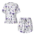 thumbnail image 4 of Lsque Lavender Bicycle Women's Short-Sleeved Pajama Set - 2 Piece Soft and Lightweight Sleepwear Set-4X-Large, 4 of 9