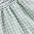 thumbnail image 6 of HWJAD Toddler Baby Girls Ruffle Sleeveless Smocked Romper One Piece Gingham Jumpsuit Summer Outfits Clothes, 6 of 7