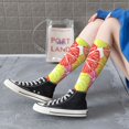 thumbnail image 3 of Knee High Socks for Men and Women, colorful Lemon Althletic Compression Socks, Support Long Tube Socks for Outdoor Sport, Calf Socks, High Stockings for Women Men, 3 of 7