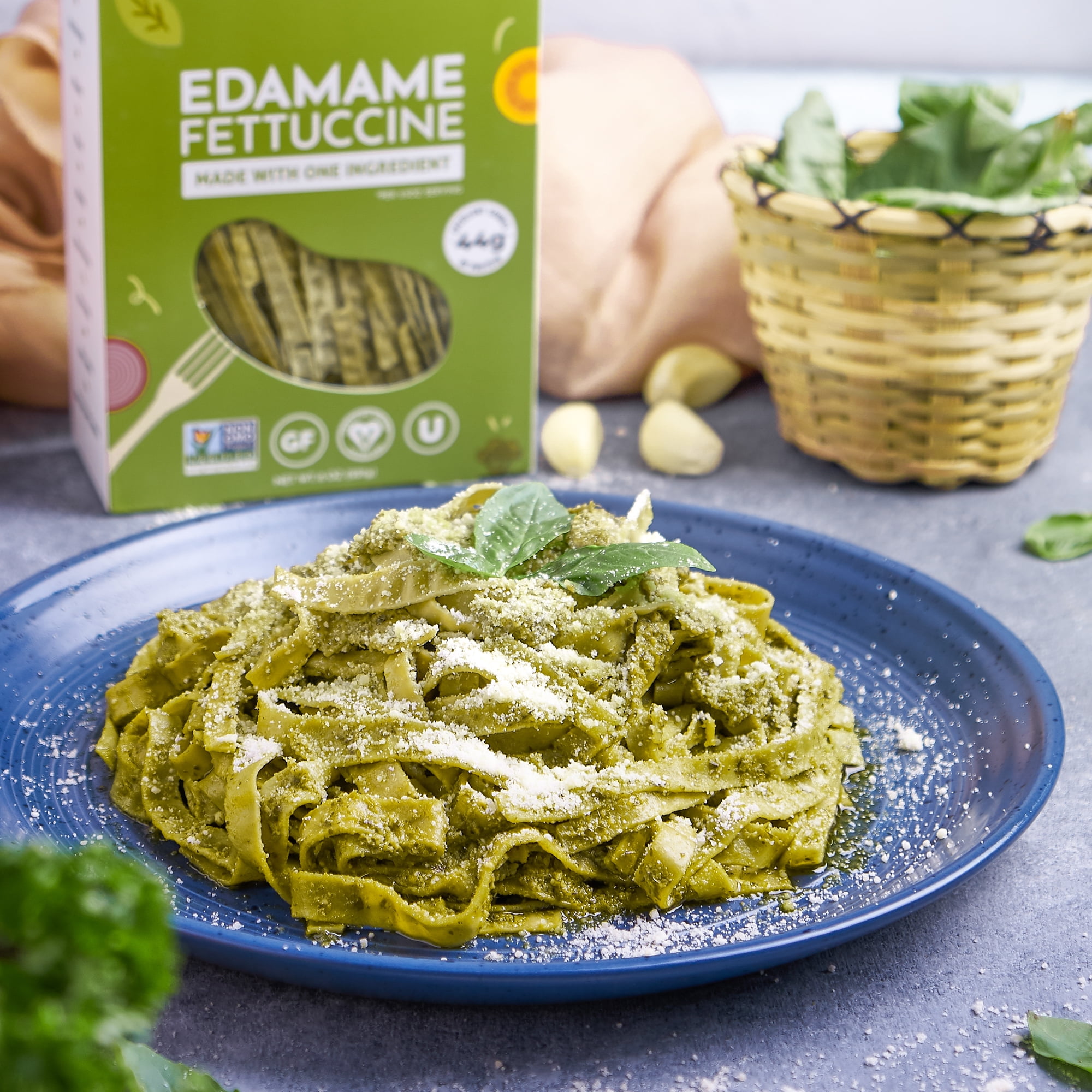 The Only Bean - Soy, Black Bean, and Edamame Spaghetti & Fettuccine - Gluten Free Pasta, Keto Low Carb Pasta Noodles, Protein Pasta, Organic Healthy Noodles, Vegan Pasta - 8 oz (Pack of 6)