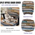 thumbnail image 2 of Office Chair Cover Stretchable Computer Desk Chair Seat Covers 2 Piece Waterproof Swivel Chair Protective Slipcover, 2 of 6
