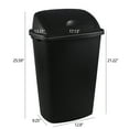 thumbnail image 3 of Aninhao 13 Gallon Garbage Can with Swing Lid, 4 Pack Plastic Kitchen Trash Can, Black, 3 of 8
