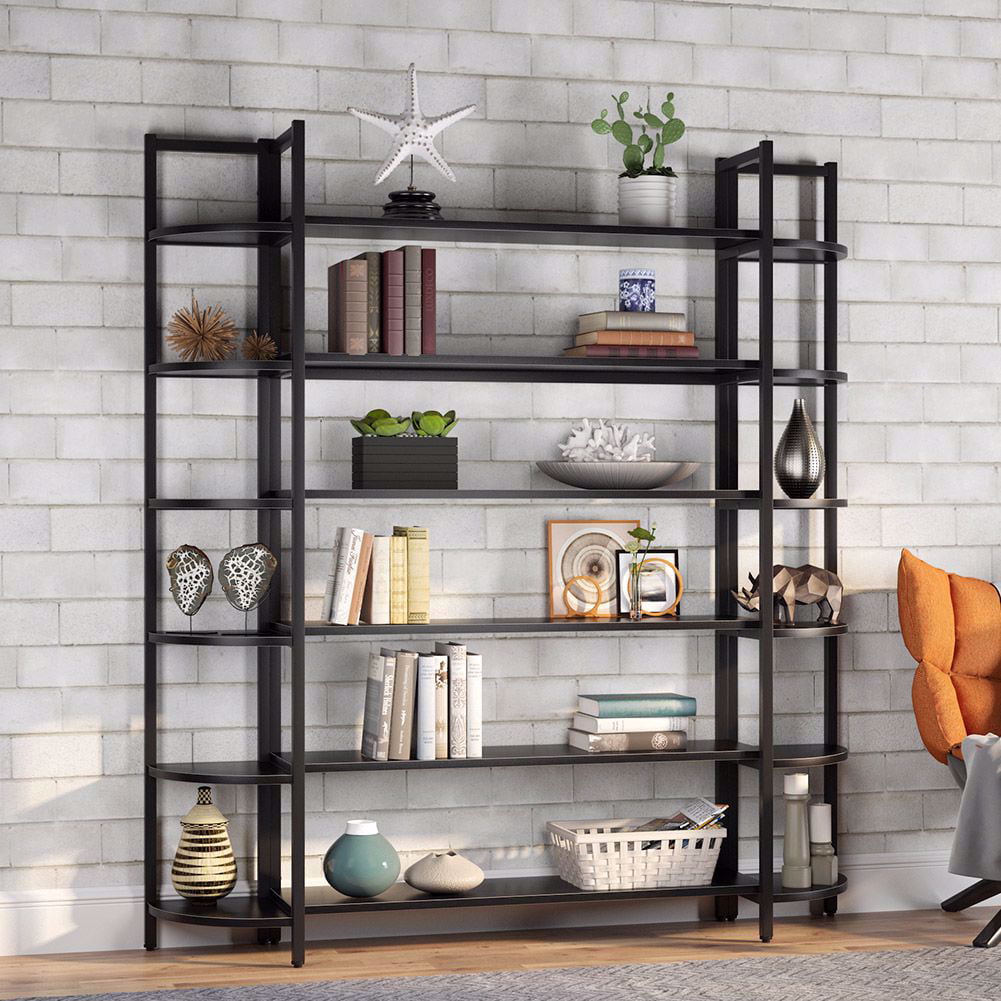 78 Modern Steel Etagere Bookshelf Display Shelving 6-Shelf in