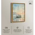 thumbnail image 2 of Boat On The Shore Sailing Wall Art Canvas Wall Art by Art Remedy, Gold Floater Frame, 37.5" x 55.5", 2 of 6
