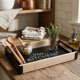 thumbnail image 4 of Wooden Serving Tray With Metal Handles Kitchen Decorative Tray For Coffee Table, 4 of 6