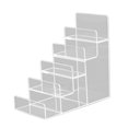 thumbnail image 1 of AMERTEER Transparent Acrylic Wallet Display Stand Holder Handbag Purse Display Stand for Retail/Shop   5 Tiers, 1 of 8