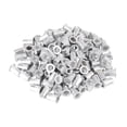 thumbnail image 1 of 110 Pcs M6 Silver Tone Aluminum Alloy Car Auto Flat Head Rivet Nut Threaded Insert, 1 of 6