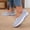 Grey, variant on Womens Shoes Purple Knit Slip On Flat Casual Walking Shoes For Women Non Slip Rubber Sole Soft Cushion Everyday Sneakers Footwear US :9