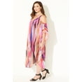 thumbnail image 3 of Catherines Women's Plus Size Open-Shoulder Chiffon Dress, 3 of 4