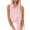 Pink, variant on Women Linen Button Down Collared Sleeveless Blouse Summer Casual Basic Vacation Beach Travel Loose Tops, Black L