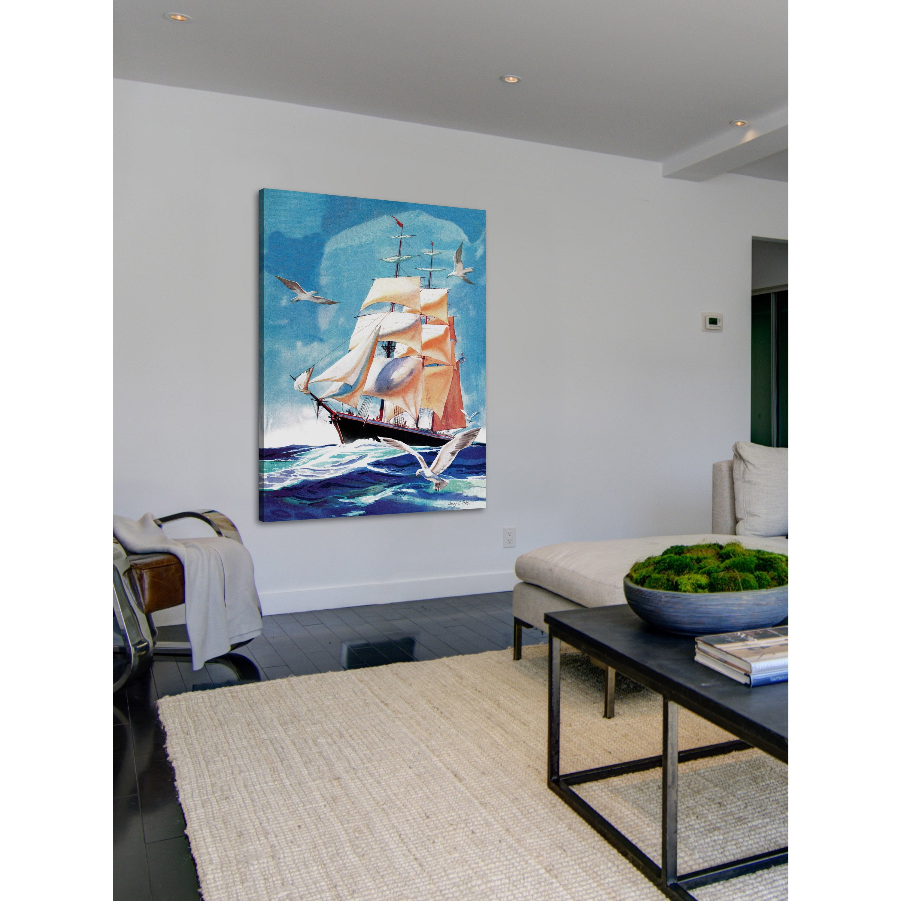 Marmont Hill "Sailing" by Curtis Painting Print on Canvas