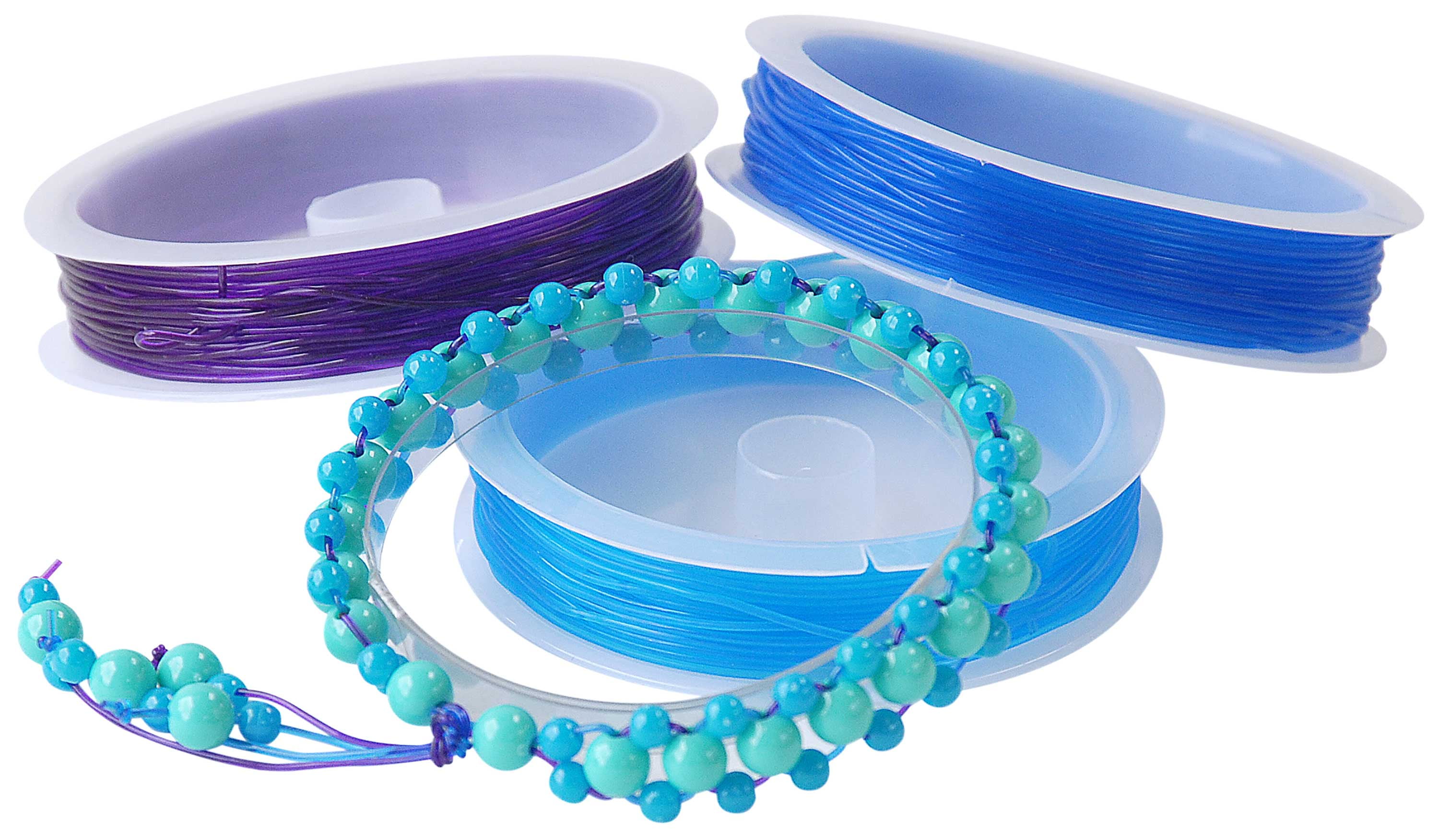 (2 pack) Hello Hobby 90 Yards Rainbow Elastic Stretch Jewelry Cord for Crafting Projects