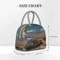 thumbnail image 2 of Easygdp Deserted Classic Car Landscape Bolsa de Almuerzo Insulada Grande, Forro de Aluminio, Diseño Espacioso, a Prueba de Fugas, Ideal para Trabajo, Picnics, Viajes y Actividades al Aire Libre, 2 of 6