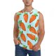 thumbnail image 1 of Balery Cartoon Carrot Camisetas sin mangas para hombre, absorbe la humedad y protege contra el mal olor.-Small, 1 of 7