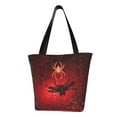 thumbnail image 1 of Fotbe Black Spider Web With Spiders Bolsa de Playa con Estampado, Bolsa de Hombro, Bolsa de Mano Espaciosa, Bolsa de Viaje Ligera, Bolsa de Compras Versátil, 1 of 6