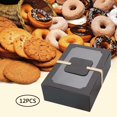 thumbnail image 3 of Cajas de papel Kraft con ventana individuales portátiles para cupcakes perfecl Soportes para pasteles pequeñas Negro, 3 of 8