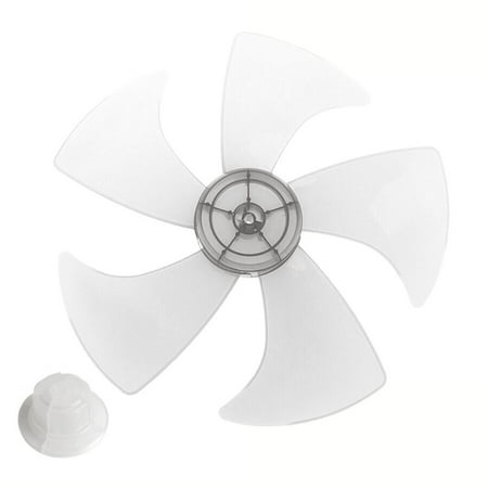 

14 Inch Household Plastic Fan Blade Five Leaves With Nut Cover For Pedestal