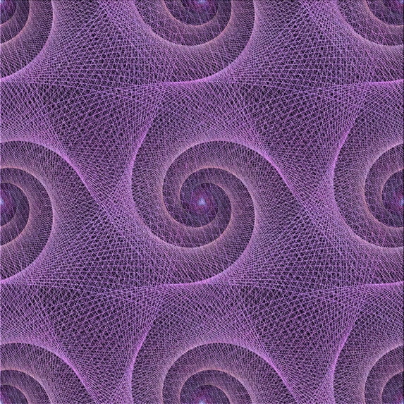 Ahgly Company Indoor Square Patterned Purple Iris Purple Area Rugs, 8' Square