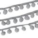 thumbnail image 1 of Wosthever Adorno decorativo fácil de usar para diversas manualidades Cinta con flecos de bolas con adornos de pompones de 5 yardas Encaje de Decoración del hogar Gris, 1 of 6