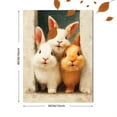 thumbnail image 3 of Chubby Rabbits Selfie Canvas Print, Cute Animal Art, Nursery & Room Wall Decor, 3 of 8