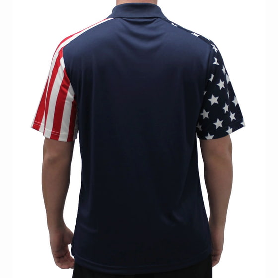 The Flag Shirt - Men's Stars and Stripes American Flag Golf Polo Shirt ...