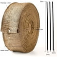 thumbnail image 2 of Black Exhaust Header Heat Wrap For Car Motorcycle Insulation, 15 Meters Long Titanium Wrap With High Resistance Abrasions Oil Spills, 2 of 5