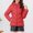 Red, variant on Drovellove Plus Size Women's Casual Long Sleeve Hooded Jacket with Pockets | 100% Polyester Irregular Hem Outwear for Winter, Daily Wear, Dates, Parties, Work, School