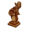thumbnail image 5 of Small Safari Wildlife Elephant Bust With Trunk Up Faux Wood Carving Figurine, 5 of 8