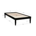 thumbnail image 3 of Powell Plumley 15.75" High Low Profile Platform Bed Frame, Twin, Black, 3 of 13