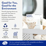 Clean People Laundry Detergent Sheets, Fresh Scent, Hypoallergenic, 32 ...