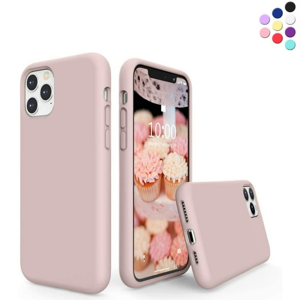 Iphone 11 Pro Max Silicone Case Shock Absorbent Bumper Soft Tpu Cover Case Compatible With Iphone 11 Pro Max Rose Gold Color Walmart Com
