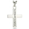 thumbnail image 2 of Men's Stainless Steel Joshua 1:9 Cross Necklace-Joshua 1:9 by Shields of Strength, 2 of 4