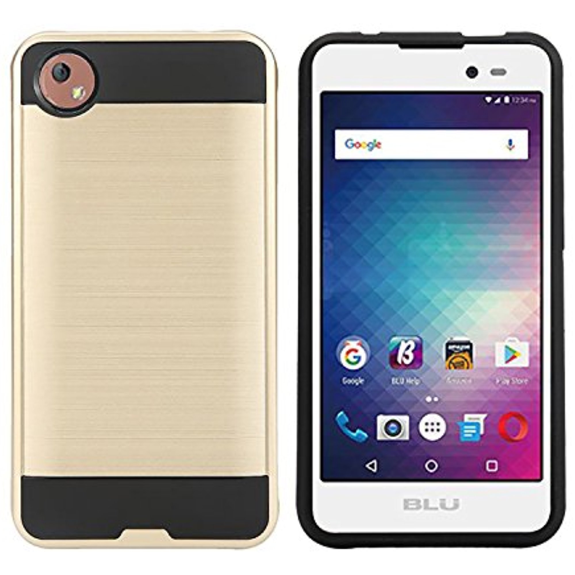 BLU Dash G Case / BLU Dash G D490U Case Tough Hybrid Armor Shock Dual Layer Resistance Proof