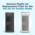 thumbnail image 2 of Medify Air MA-40 Genuine Replacement Filter | for Allergens, Wildfire Smoke, Dust, Odors, Pollen, Pet Dander | 3 in 1 with Pre-filter, H14 HEPA, and Activated Carbon for 99.7% Removal | 1-Pack, 2 of 6