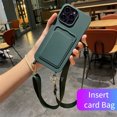 thumbnail image 2 of Insert Card Bag Soft Iphone Case With Crossbody Lanyard,iPhone 14 Pro Max, 2 of 7
