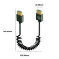 thumbnail image 2 of Yucurem 8K Hdmi-compatible Male To Hdmi-compatible 2.1 Male Coiled Cable 48Gbps (A To A), 2 of 10