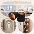 thumbnail image 5 of Black Lamp Shades with Gold Lining Clip on Light Candle Chandelier Lampshades, Set of 6, 5 of 9