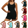 thumbnail image 1 of Sentmoon Maillot de Bain 2 Pcs Shorts de Bain pour Femmes et Hauts de Bain pour Femmes Maillot de Bain Taille Haute Extensible Coupe Régulière Maillots de Bain pour Femmes Indispensables de Plage P-2TG, 1 of 9
